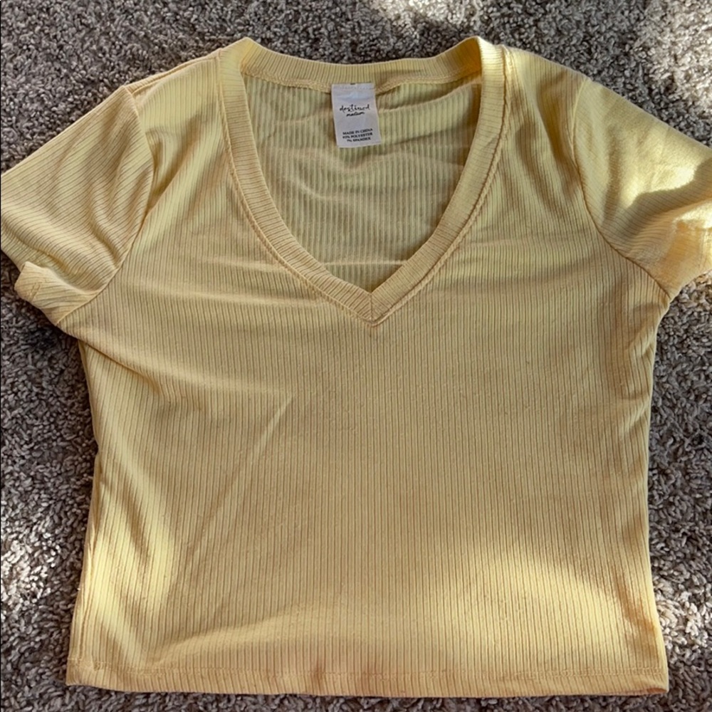 Cropped yellow top